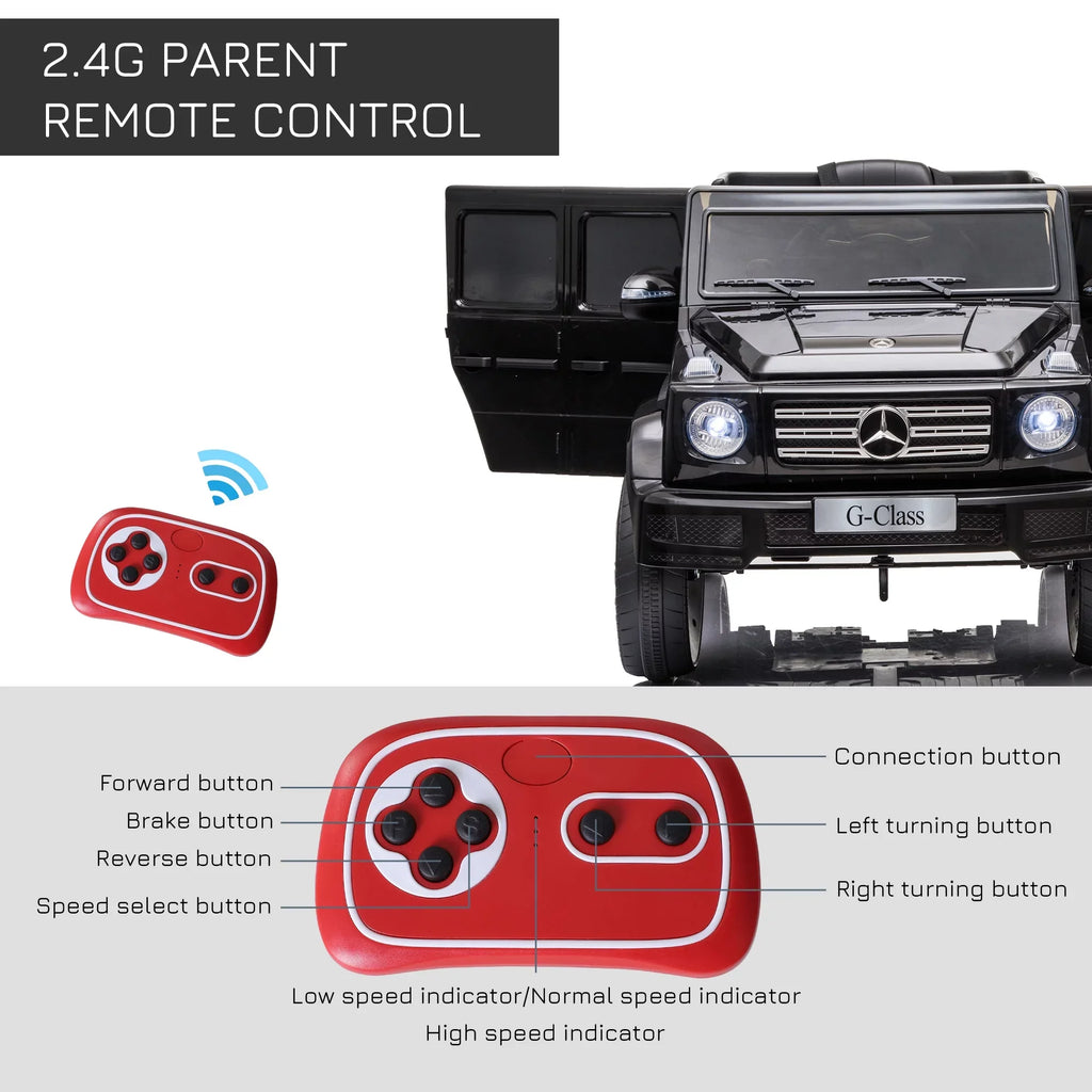 12 Control, Mercedes Powered Bright G500 Headlights, Suspension V Working Aosom with Benz & Ride-On Remote