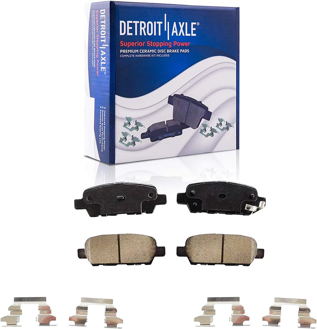 '- Brake and Replacement 2011 Brake Brakes Disc Pads for 2012 2008 Detroit 2010 Rotors 08-13 2013 Lugs Rear 2009 Front Ceramic Nissan Rogue 5 Kit Axle