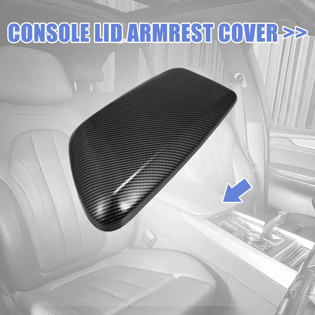 Storage Car Box F48 Lid Unique Box Carbon Pattern Protector Console Center Trim Bargains Armrest F39 BMW Cover Fiber for