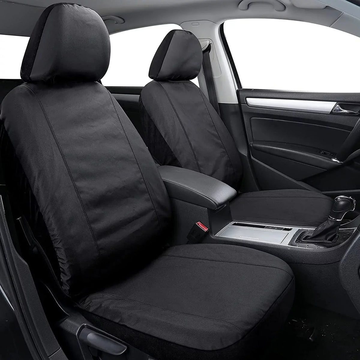 Seat Protectors, Waterproof for Sedans, Covers and Fit Most Black for SUVs, 2PCS Trucks Coverado Seat Vans, Covers Universal Cars, Oxford Front Seat Auto