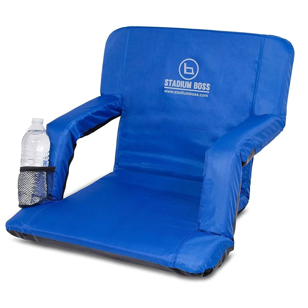 Bleachers, Positions Brands 6 Seat Reclining - Backyard, Beach Recliner Stadium & Benches, Camping BirdRock Lawns, Blue - Stadium Boss for