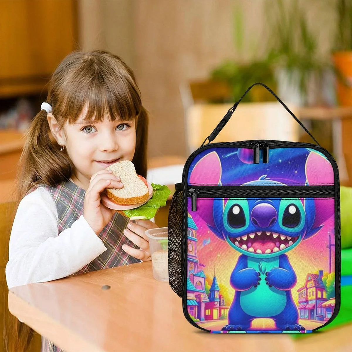 Kids Adult Tote Bag Boys Girls Thermal Cooler For Portable Art Lunch Handbag School Lilo Insulated Bag Bento Stitch Office
