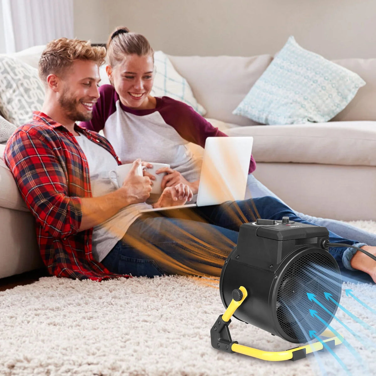Electric 1500W Desk Adjustable Ceramic Protection Temperature Bedroom Fan Portable with Personal Overheat Office Space Heater iMounTEK for Heater