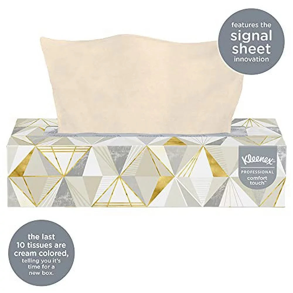 Box, Facial 12 8-2/5 Count Tissue, 125 8-3/5 per Kleenex x Tissues Inch, White,