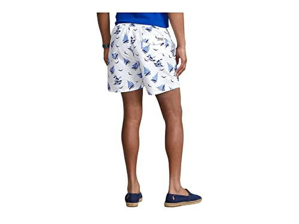 Ralph Swim Lauren Beachwear Printed Trunks Polo Mens Sailboat