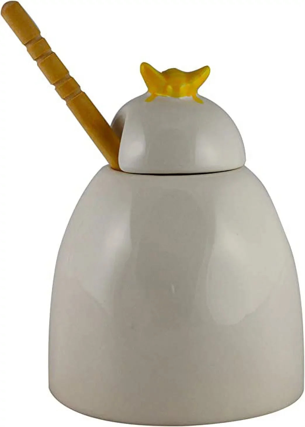 Kitchen on LL Ivory Dunn Wooden Rae with Bee and Letters Pot Black Yellow HONEY Dipper Lid Ceramic