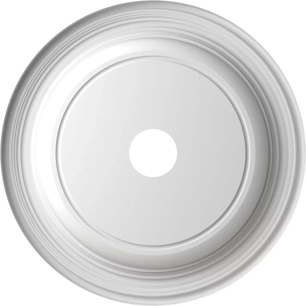 1/2"P 13 x up Metallic Rush 1/2"ID 1 22"OD Medallion to Thermoformed 3 Ekena (Fits Canopies Traditional x PVC Millwork Gold Ceiling 1/2"),