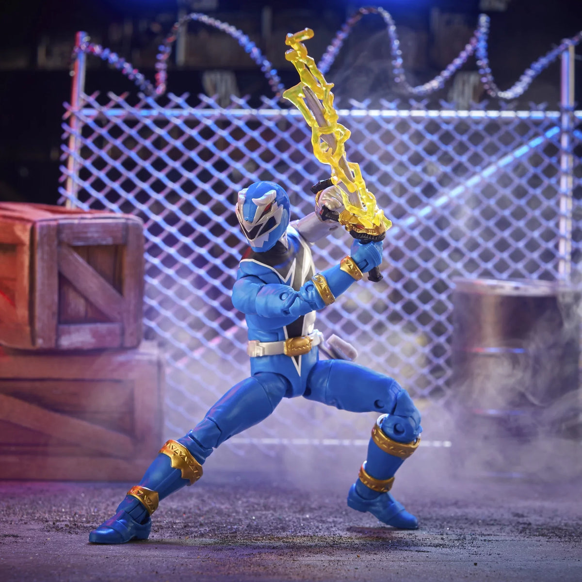 Dino Fury Accessories Rangers Collectible 6-inch Collection Ranger Figure Blue Toy Lightning Premium Action Power with