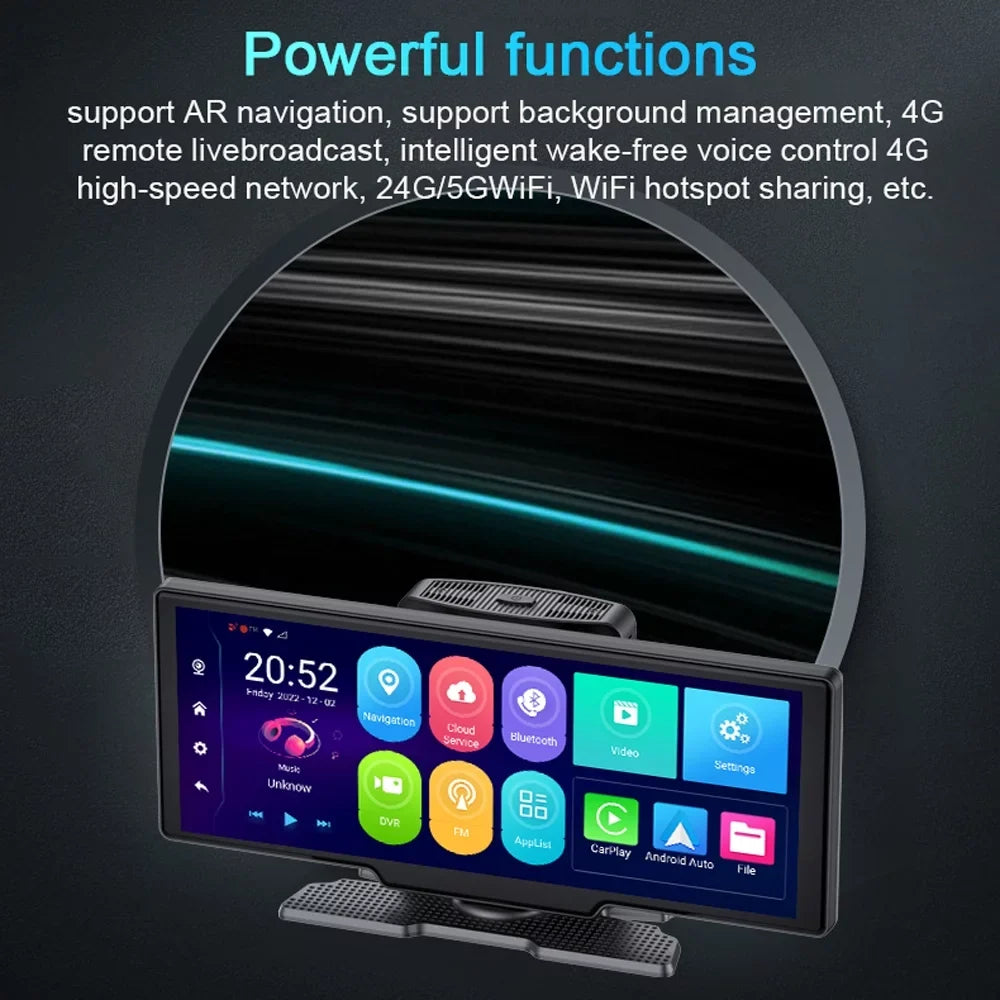 Car Car Positioning Angle Dash Video Viewing 10.26in 170 System Cam Navigation Recorder DVR Docooler Car Multi-language Auto Global Degree Recorder Dual Camcorder Lens Night Wide
