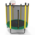 Outdoor 10FT 5FT SereneLife Net Green Jump Rectangle with Enclosure Trampoline, Trampoline
