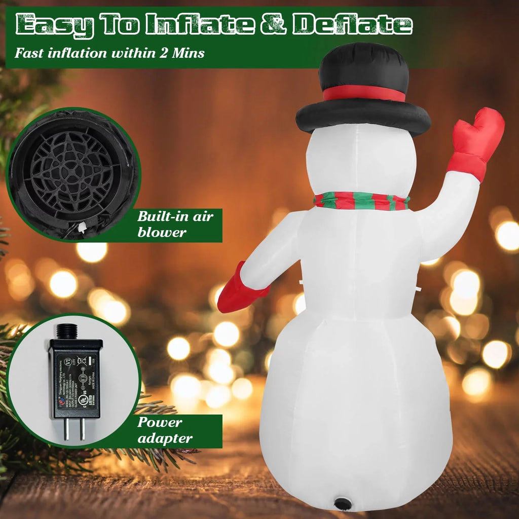 Snowman Blow Lawn Light Party 7.9ft Winter Decor Yard Snowman, Christmas Holiday Inflatable Holiday for Yard Decoration, Up Garden Up Giant iMountek Huge