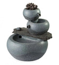 with Indoor & Weather Lighted Wind Fountain Pump Electric Three-Tier