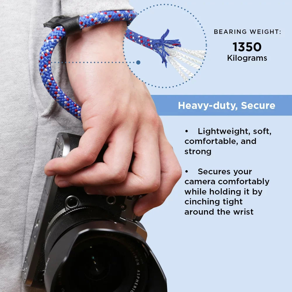 II,RX10,RX10 Made R Release Rope Quick III,RX10 A6500 Camera Wrist (34cm,Red/Blue/WT) US Climbing Foto&Tech in A6400 R,RX1 II,RX10 A6100 A6600 with IV Sony A6000 Compatible A5100 A5000,RX1 A6300 Strap
