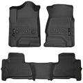 Liners Floor Chevy/GMC by Combo RealTruck 2015 Husky Tahoe/Yukon WeatherBeater Black