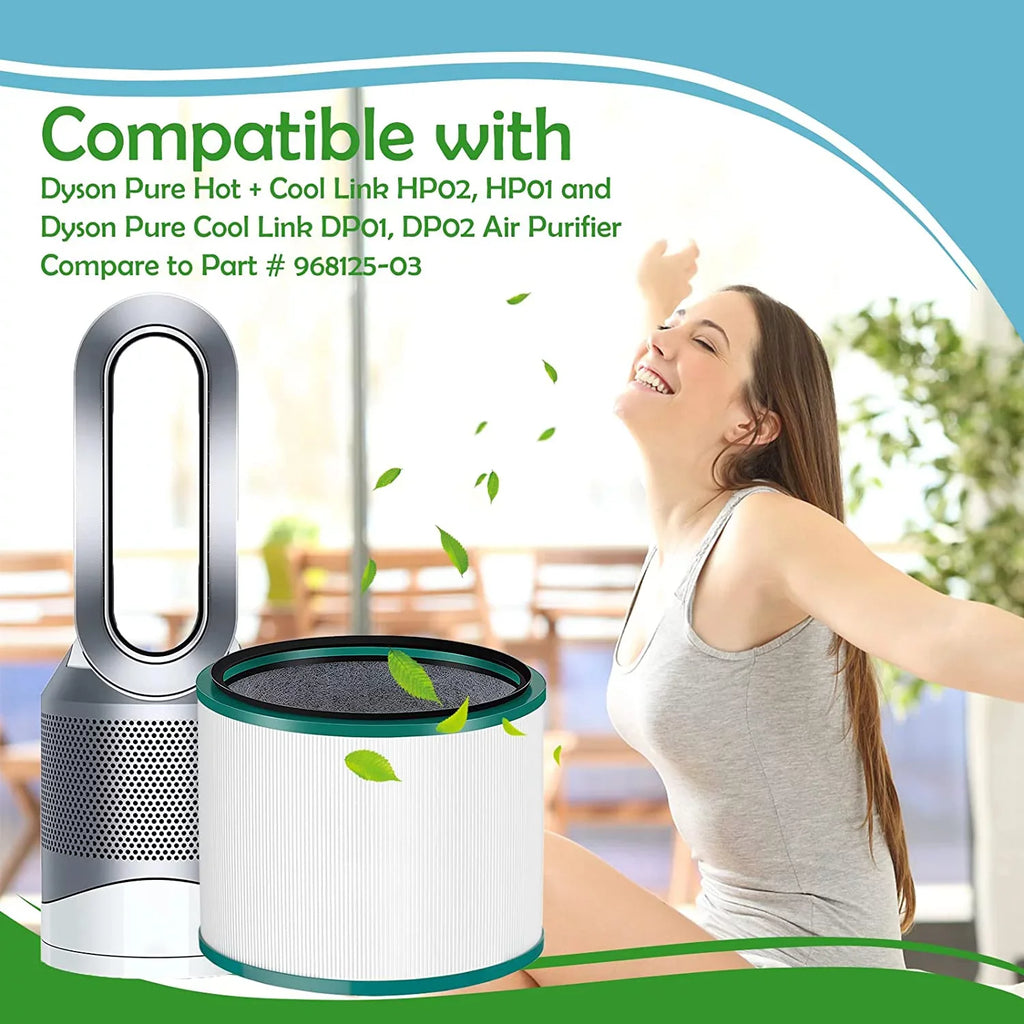 Air DP03 HP00 ,High-Efficiency 2 Replacements HP02 HP01 4G-kitty 968125-03 Carbon,Compatible Purifier,Part Activated Pack with Filters Desktop DP01 HP03 Purifier Number