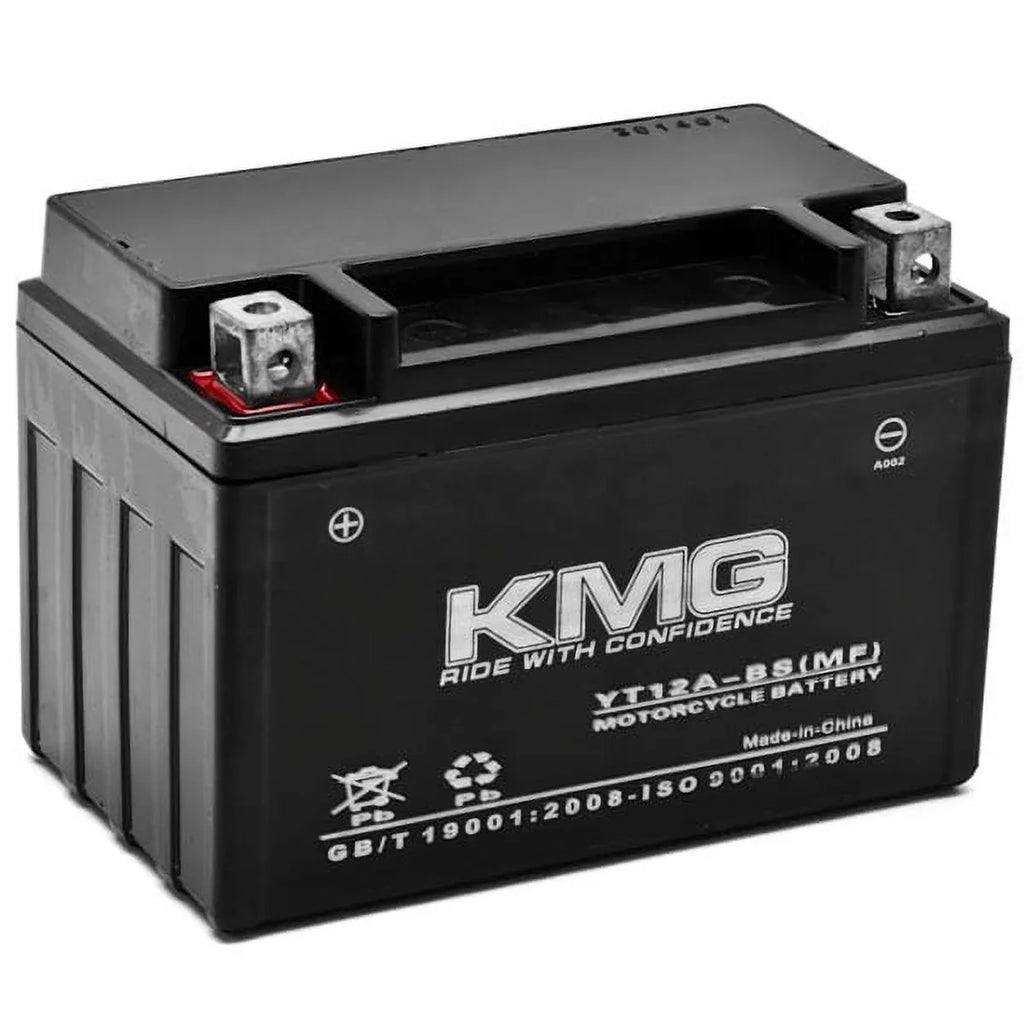Scooter ATV OEM YT12A-BS with 2005-2012 Snowmobile 1000 Free Powersport Replacement Battery KMG High Motorcycle SMF Compatible Sealed Maintenance GSX-R1000 Suzuki Battery Performance 12V