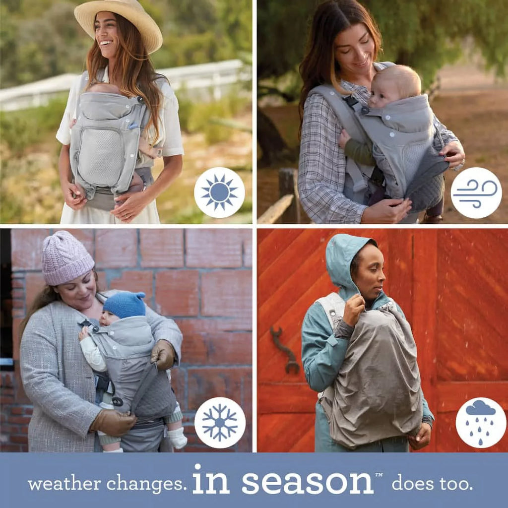 Baby Unisex, Ergonomic 4-Position, Infantino in-Season-5 Gray Carrier, Layer 8-40lb,