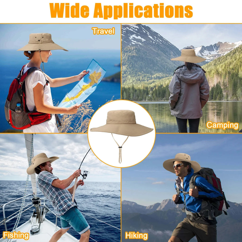 Sun Women Wide Men Hiking Protection for Brim UV Garden Bucket Cap Hat Fishing