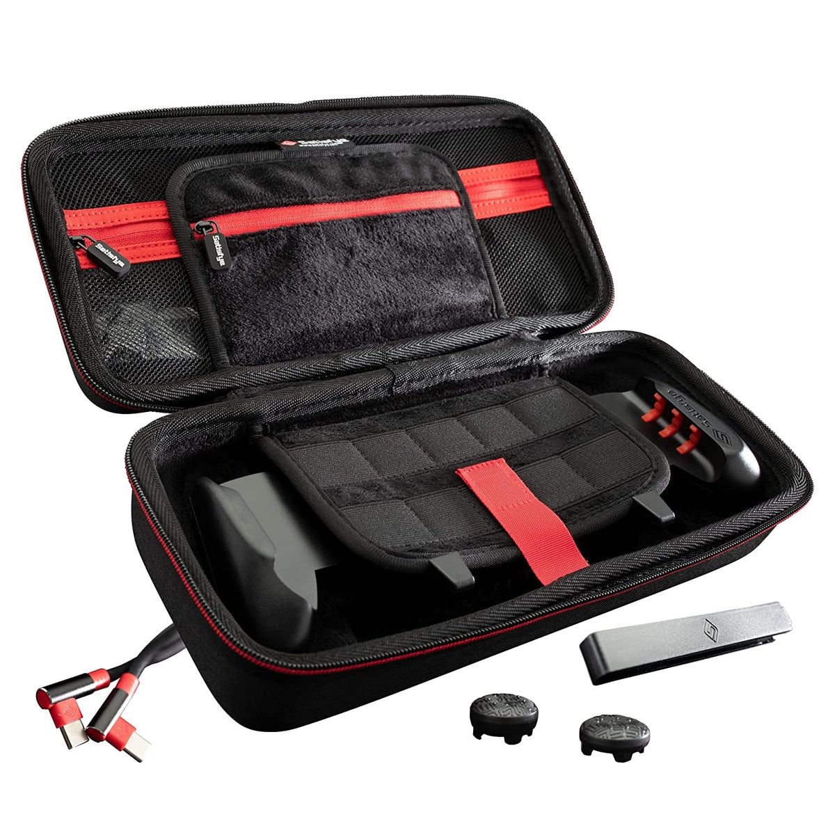 Rail a Bundle, Profile Elite Switch Thumbsticks+1 C-C Case with Cable. The Pro Gen and OLED JoyCon BONUS: Grip, 3 2 Compatible Satisfye USB includes: Elite Bundle Accessories - ZenGrip Low