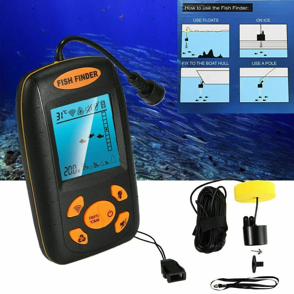 Finder Alarm Experience Sensor Enhance Sonar Your Echo Advanced Jahy2Tech Fishing Technology Fish Transducer Portable - with