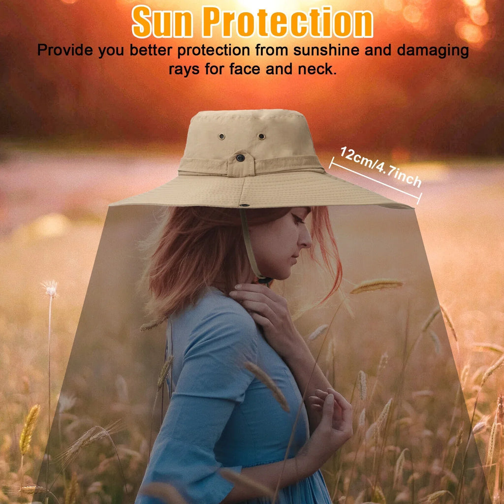 Sun Women Wide Men Hiking Protection for Brim UV Garden Bucket Cap Hat Fishing