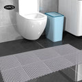 Nonslip 24PCs 11.8*11.8" Shower Bath Mat,Soft Gray Kitchen, Mat Bathroom, with PVC Pool Drainage Holes for Interlocking Floor