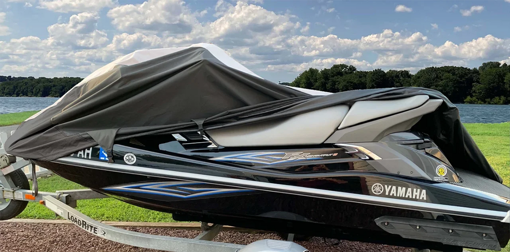 2005-2008 JETSKI Ski SUPER LINE HEAVY-DUTY PWC TOP for OF THE Yamaha Compatible Cover Cover Black/Grey Jet VX110