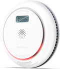 Smoke with Detector Alarm Monoxide LCD Fire 1 Interconnected in Button, Pack Wireless 1 Batteries, Detector SITERWELL AA CO and Display, with Test/Silence Carbon Detector Smoke Combo with 2 and CO 3