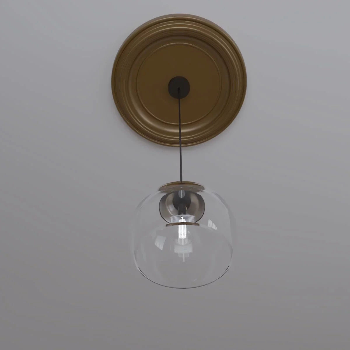 1/2"P 13 x up Metallic Rush 1/2"ID 1 22"OD Medallion to Thermoformed 3 Ekena (Fits Canopies Traditional x PVC Millwork Gold Ceiling 1/2"),