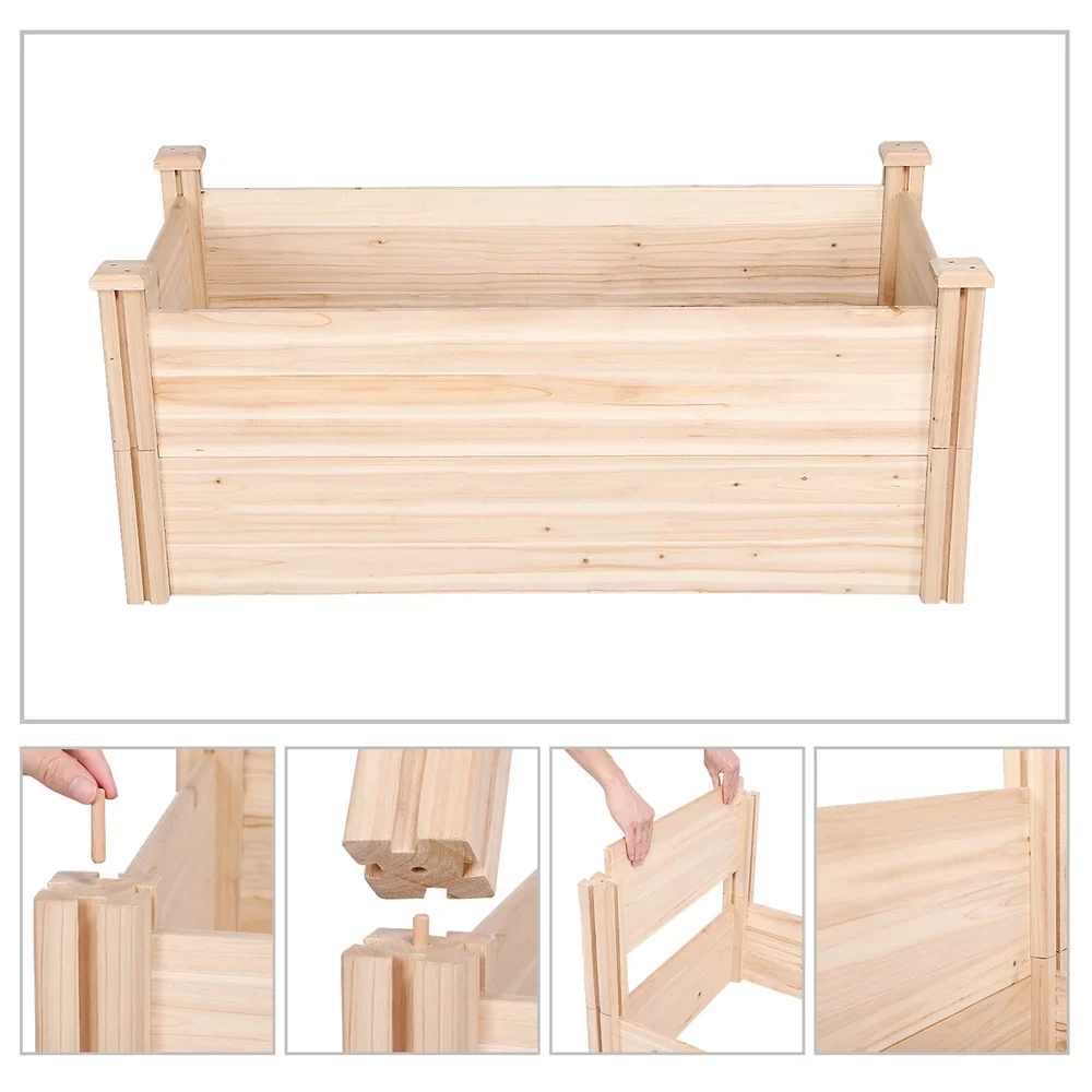 Yard Bed for Raised Greenhouse Planter Box Patio Alden Wooden Design Garden