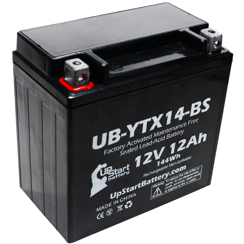 800 Battery BMW CC Replacement Factory GS Motorcycle 2-Pack Battery - 2011 Activated, Maintenance F800ST, Free, 12V, UB-YTX14-BS UpStart 12AH,