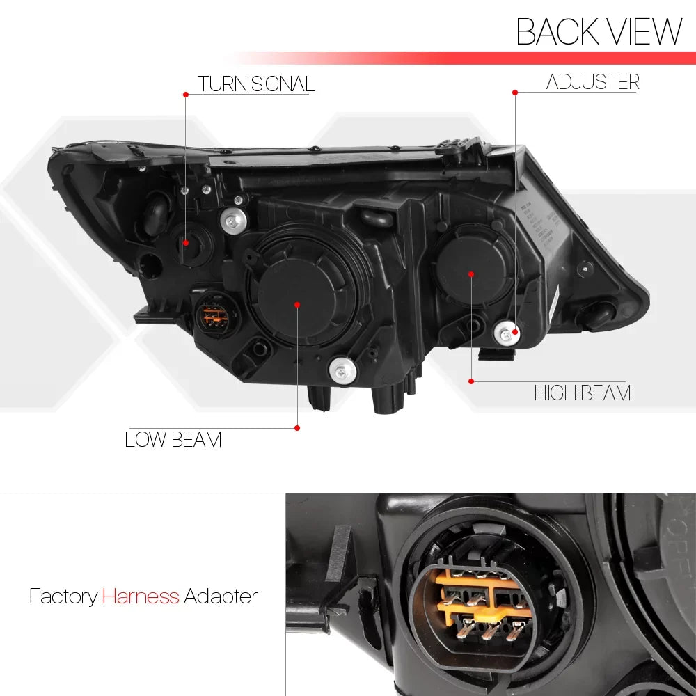 for Projector Housing Black Headlight Amber 14-15 Reflector EX/SX Sorento Kia