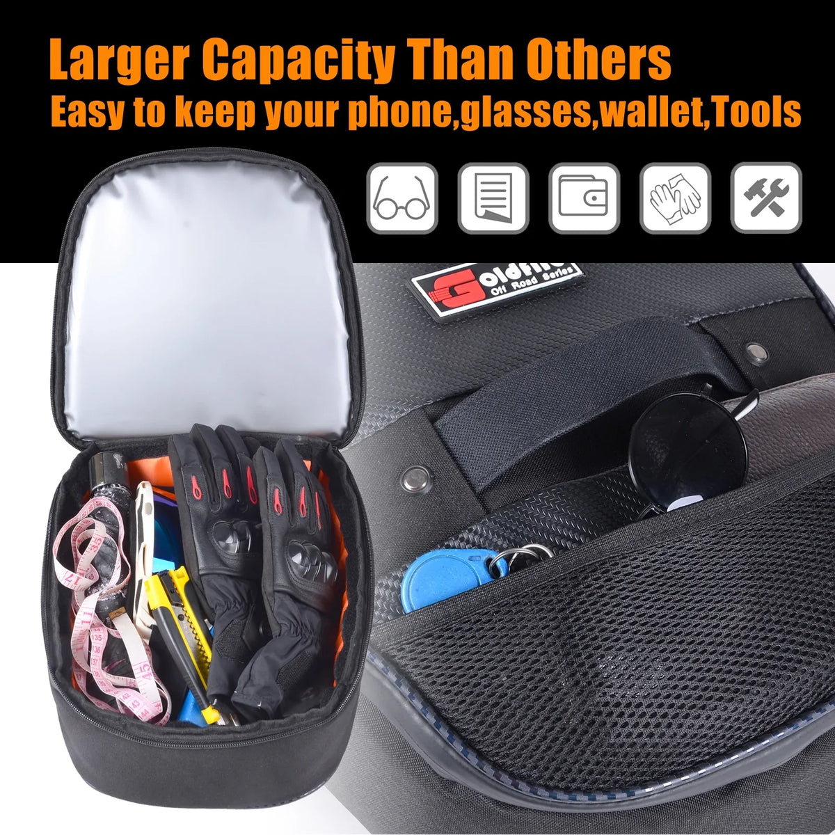 Accessories Cooler Waterproof Underhood Storage RZR Storage Bag Organizers UTV Bag for 2018+ RS1 Polaris RZR Tool Fit RS1