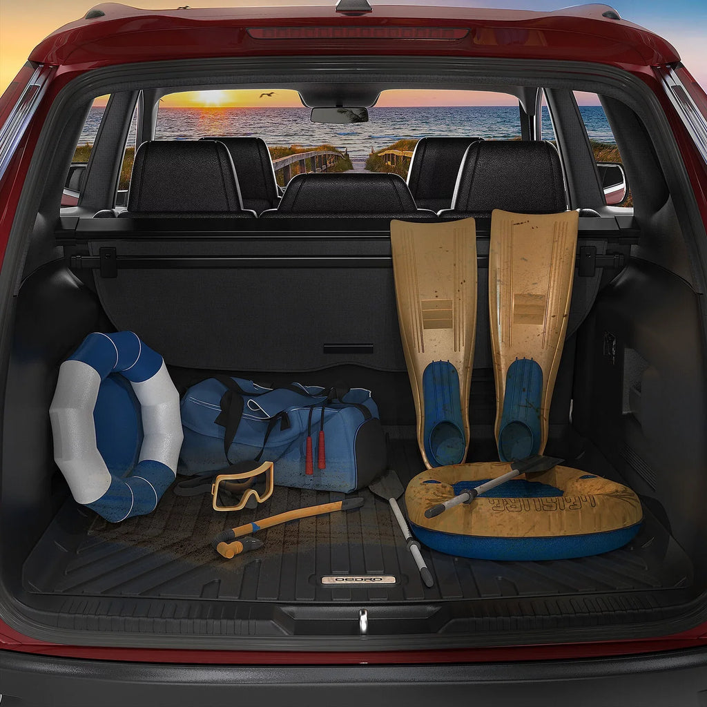 Row Tray for Cargo 2nd Subaru Fit Liner Fits 2019-2023 Ledkingdomus Black Trunk Cargo Forester, Rear Mats Behind Cargo Trunk