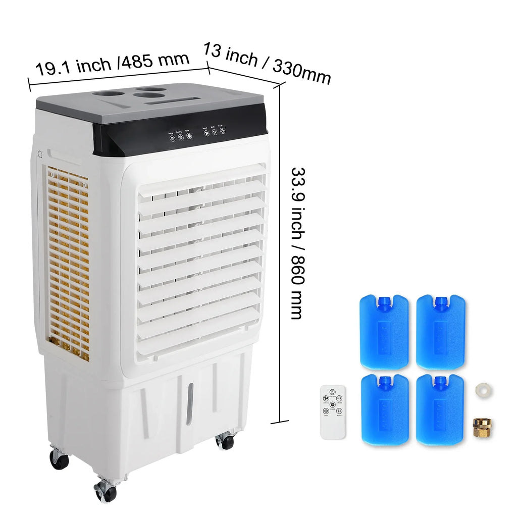 Timer Gal Humidifier SKYSHALO 7 12h Cooler CFM Evaporative 3-in-1 Air Swamp 2100 Cooler