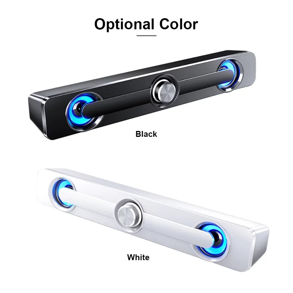 for MP3 Sound Speaker Box Computer Bar Subwoofer Surround Phone Bass Speaker Tablet Stereo USB Speaker, PC Powerful MP4 Wired Laptop Wired V-111