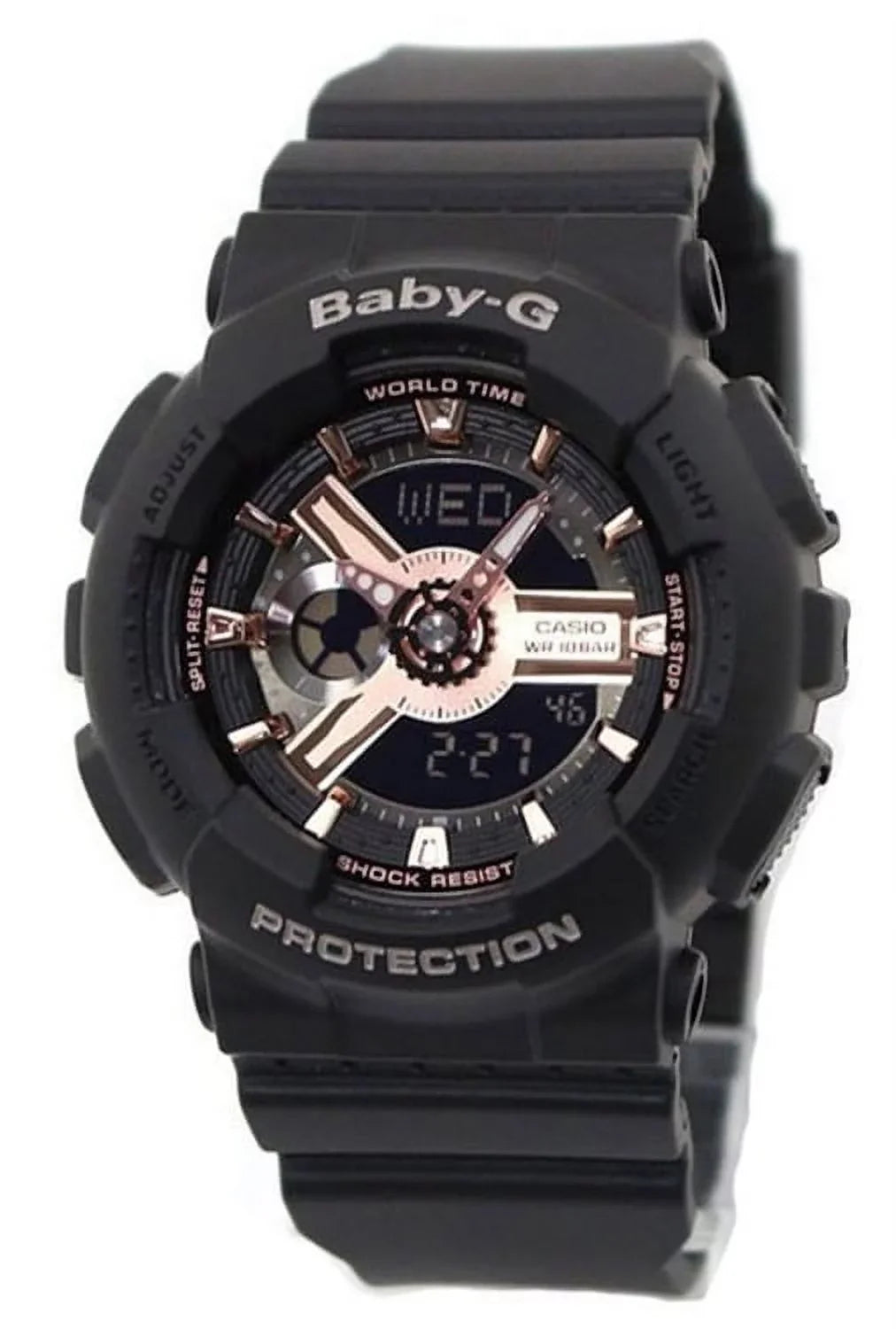 Resin Black Women's Baby-G Casio BA110RG-1A Watch 43.4mm