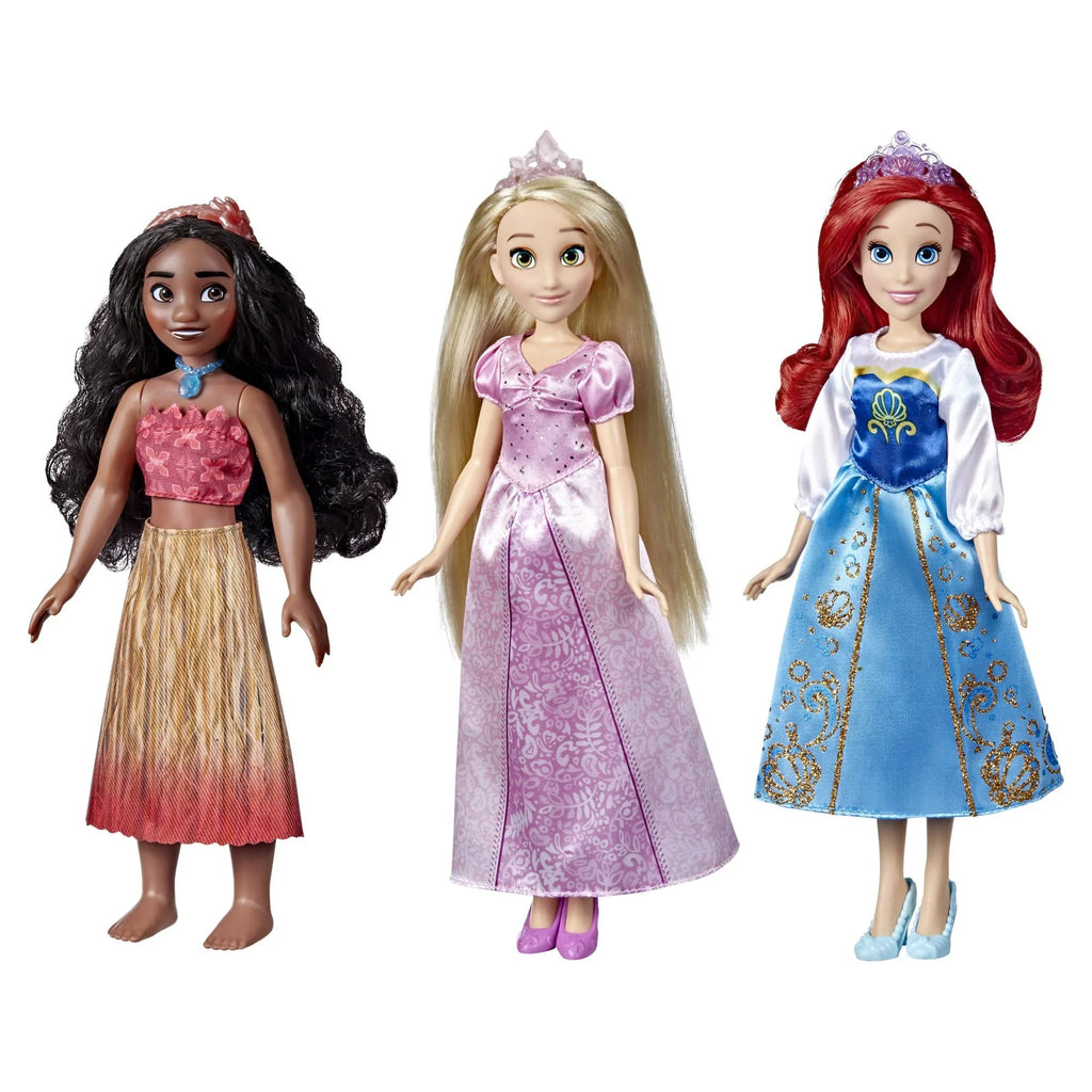 Doll, Friends Disney Fashion Royal Ariel, and and 12 Fashions Rapunzel, inch 4+ Moana, Ages Princess