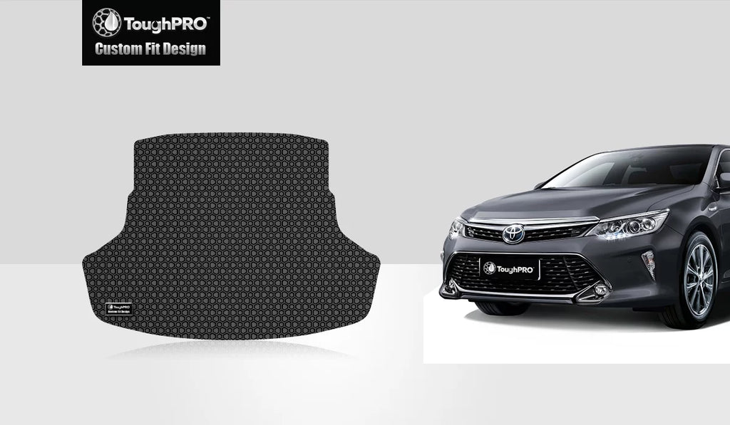 Mat for in Black - USA) (Made Toyota - Heavy 2019 with - All ToughPRO Trunk Compatible - Camry Non-Plug-in Rubber Hybrid Duty - Standard) Weather (Not