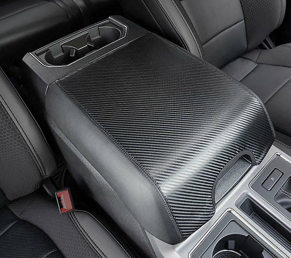 Carbon Protector Armrest Center Console Cover Pad Leather F150 Teledu