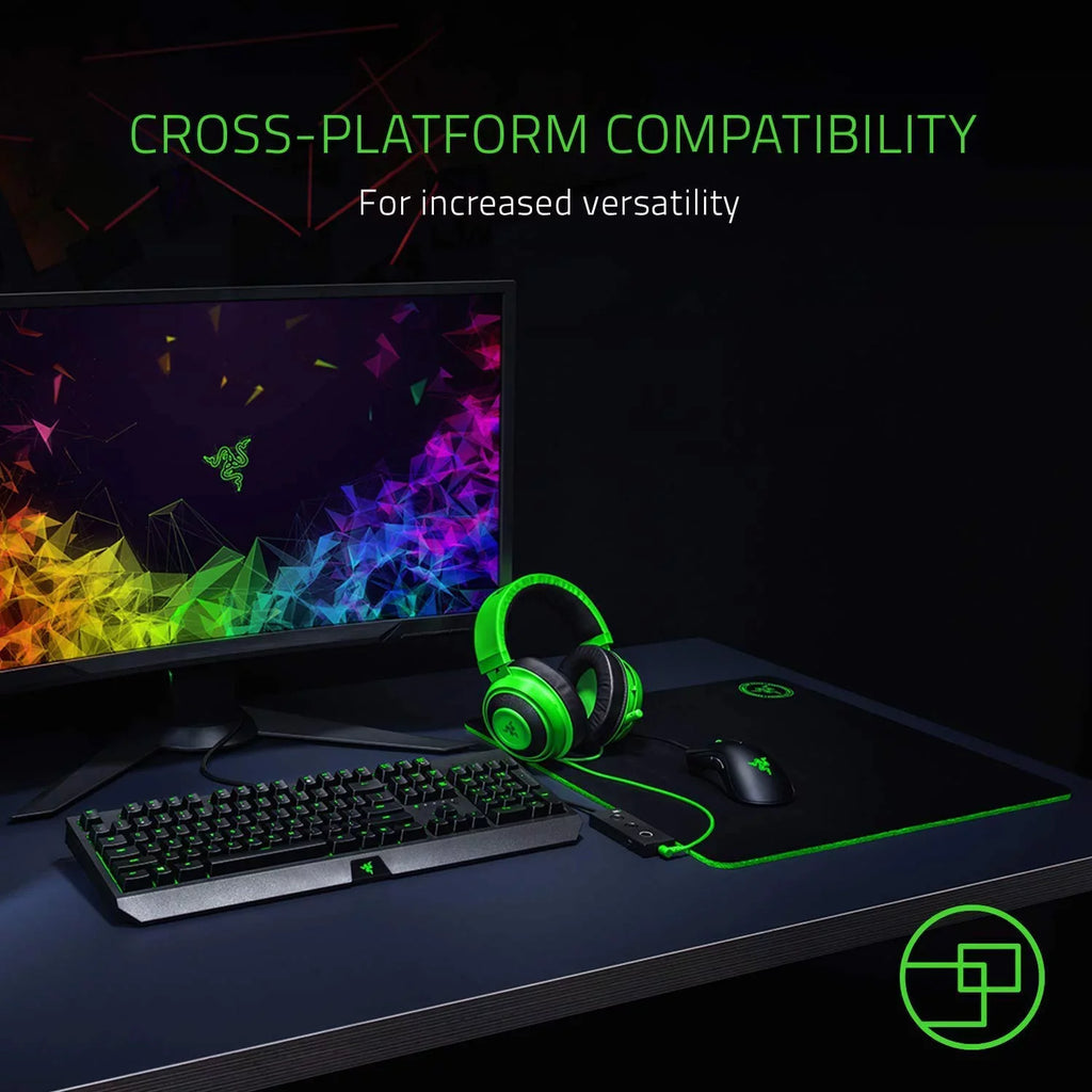 Xbox Control PC, Kraken Cushions Audio - - PS4, Edition: Tournament Ear Switch, Spatial - Devices THX Razer Cooling Green Works with One, Audio Mobile Headset Gel-Infused - Full Gaming