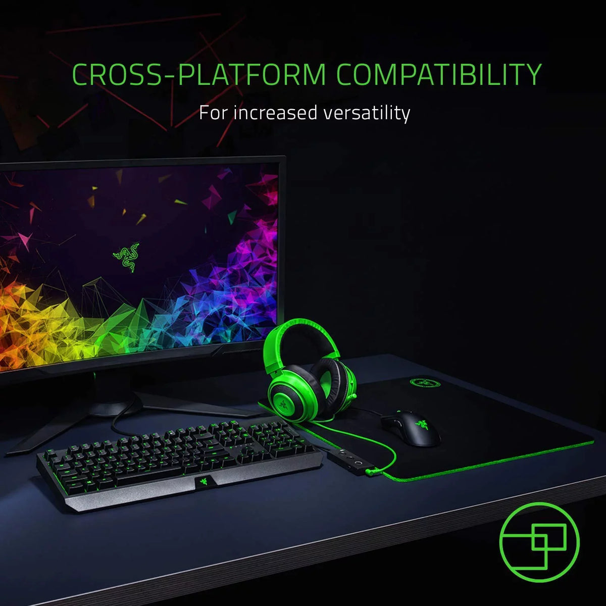 Xbox Control PC, Kraken Cushions Audio - - PS4, Edition: Tournament Ear Switch, Spatial - Devices THX Razer Cooling Green Works with One, Audio Mobile Headset Gel-Infused - Full Gaming