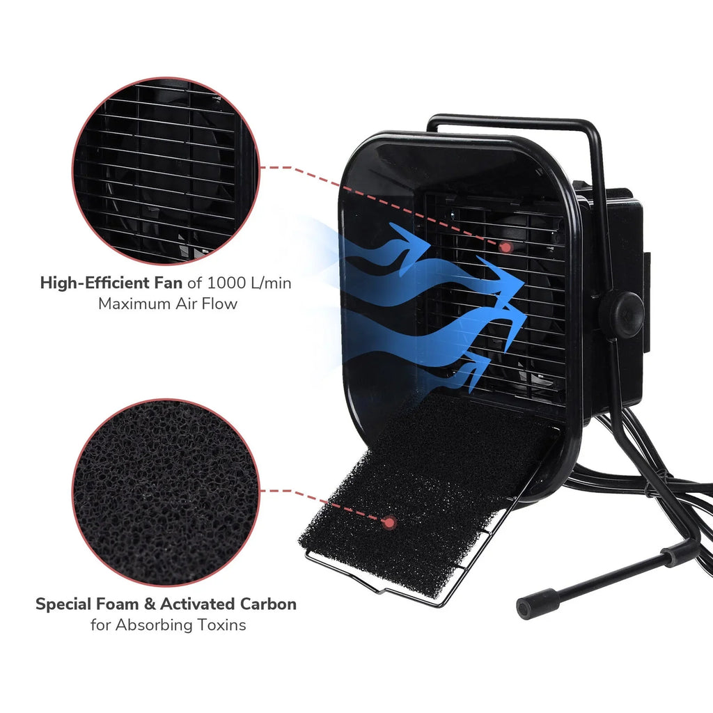 Fan Extractor Remover Fume Smoke Absorber Solder Soldering Air ESD 1000L Filter