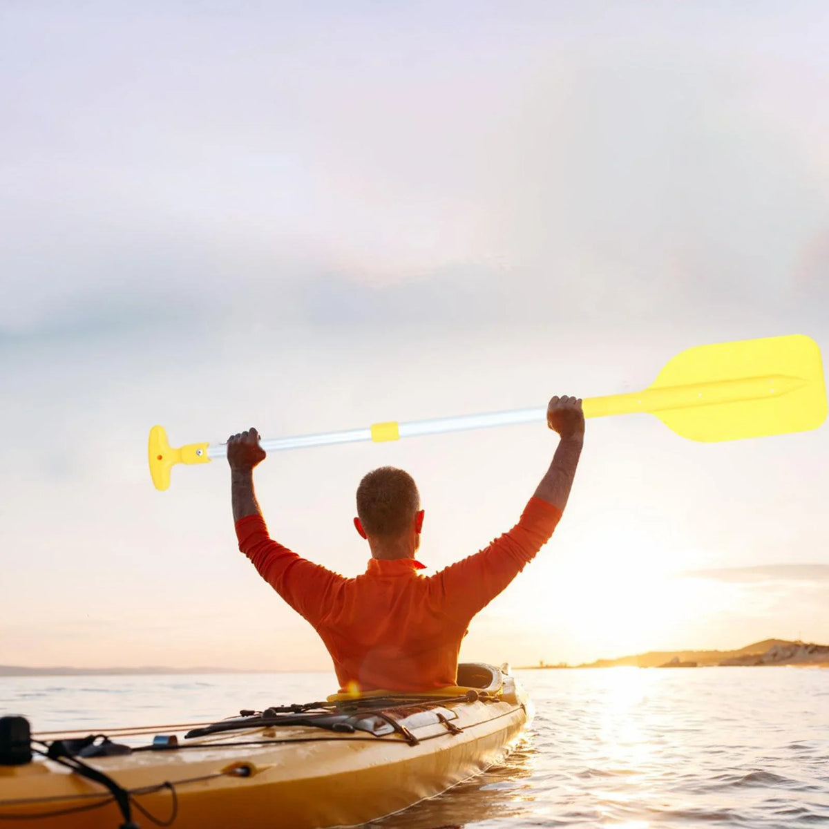 Yellow BAOSITY Boat Activities Canoeing Canoe Paddle Outdoor for Oars Durable Beginners Paddle Boat Float Kayaking Flexible Sports