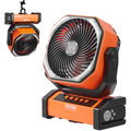 Fan Swivel Portable LED Rechargeable Lantern with 4 inch Speeds 9 SKYSHALO Timer