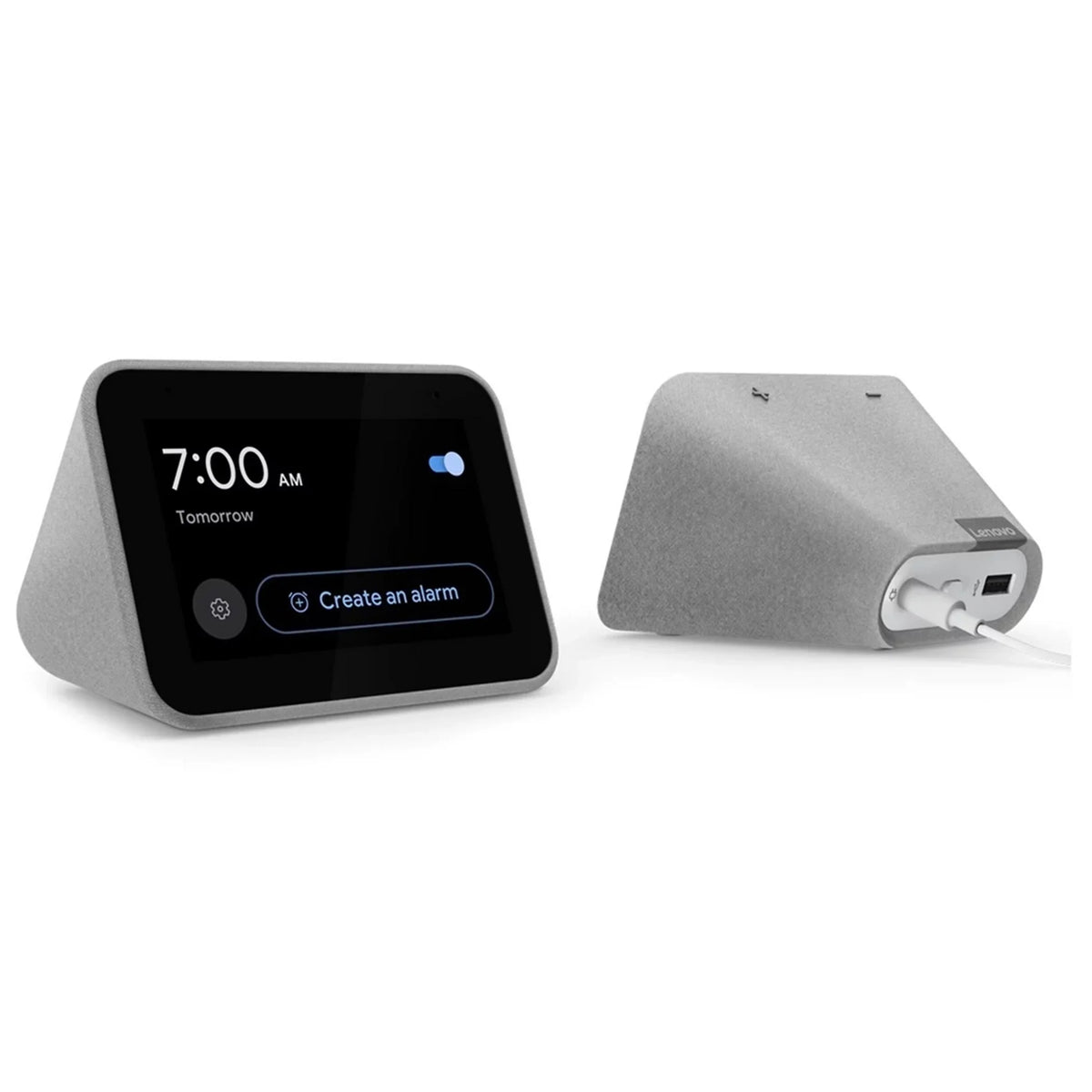 (Used) Google Clock with Assistant, Grey the Lenovo Smart