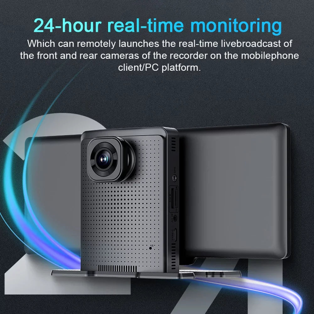 Car Car Positioning Angle Dash Video Viewing 10.26in 170 System Cam Navigation Recorder DVR Docooler Car Multi-language Auto Global Degree Recorder Dual Camcorder Lens Night Wide