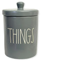 By Font Rae Round Canister Small Magenta Dark LL THINGS Gray Container Dunn