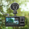 with 128GB SD Max, 1080P up Dash Cam Suppots Angle onn. Card, 3" LCD Built Camera 16GB with Dual Screen, to Ultra-Wide G-Sensor Front in Lens,