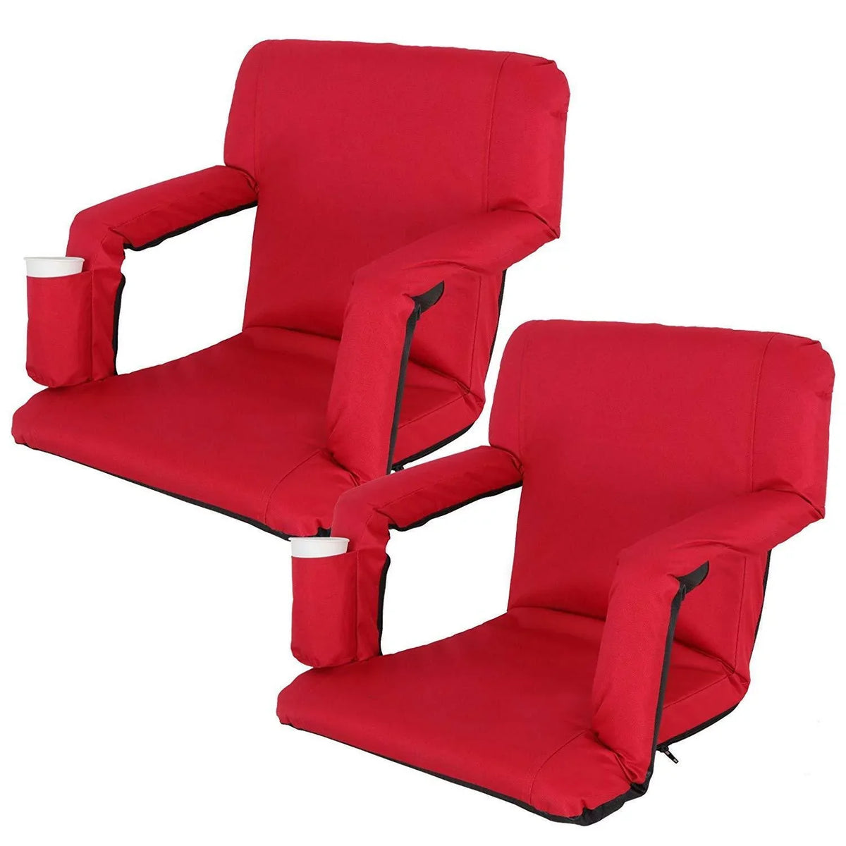 Positions High - Quality Seat, Cup Water-Resistant Black Tiltable ZENSTYLE 8 Holder Stadium Additional Durable